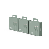 New Cable 1 | 3-Pack Oak Green USB-C to USB-C