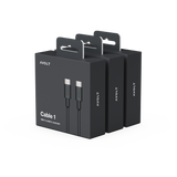 New Cable 1 | 3-Pack Stockholm Black USB-C to USB-C
