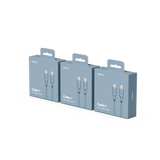 New Cable 1 | 3-Pack Shark Blue USB-C to USB-C